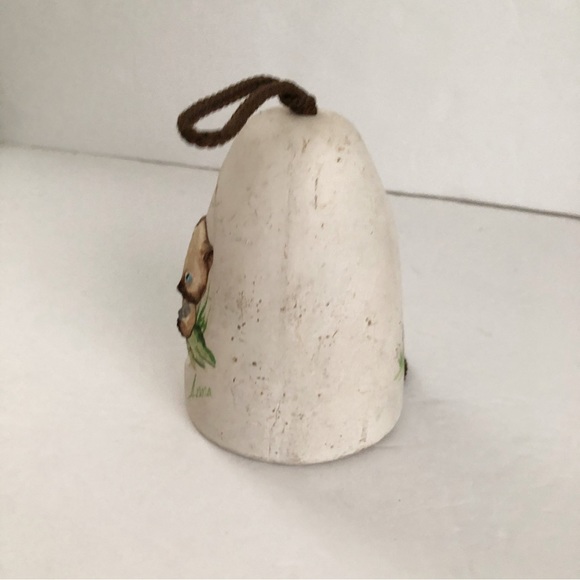 Vintage Sandstone Siamese Kitten Wind Chime by Anna - Picture 5 of 10